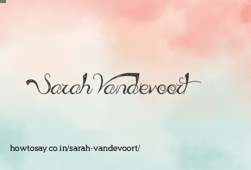 Sarah Vandevoort