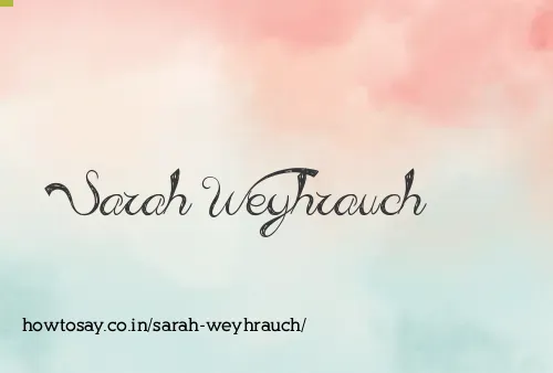 Sarah Weyhrauch