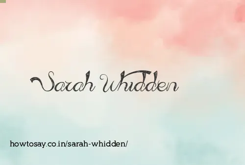 Sarah Whidden