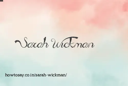 Sarah Wickman