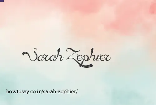Sarah Zephier
