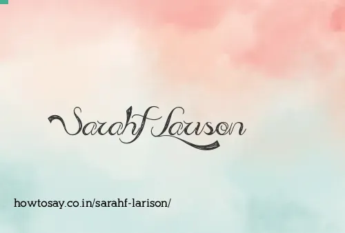 Sarahf Larison