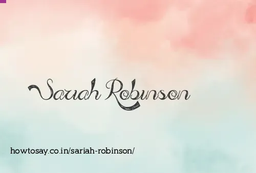Sariah Robinson