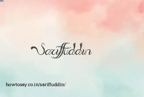 Sariffuddin