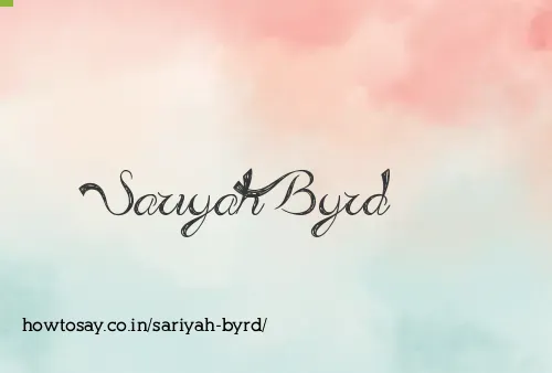 Sariyah Byrd
