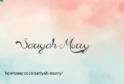Sariyah Murry