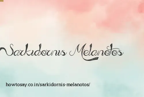 Sarkidornis Melanotos