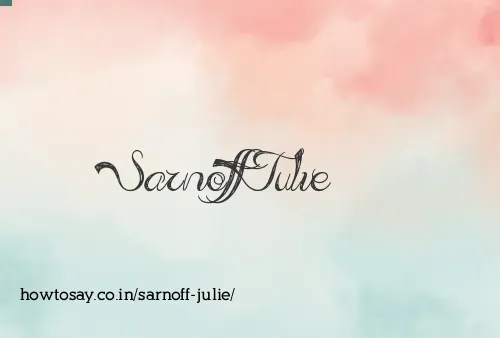 Sarnoff Julie
