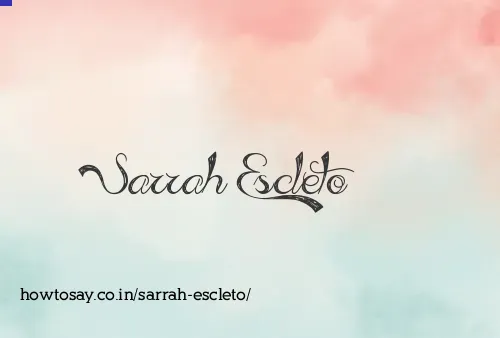 Sarrah Escleto