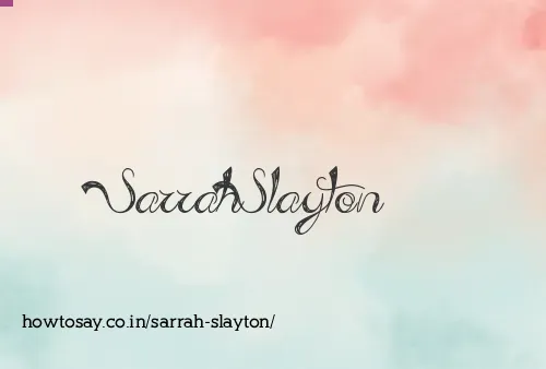 Sarrah Slayton