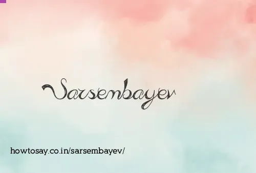 Sarsembayev