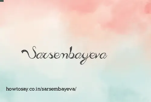 Sarsembayeva