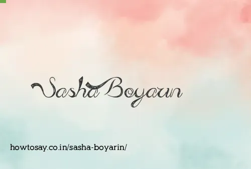 Sasha Boyarin