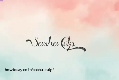 Sasha Culp