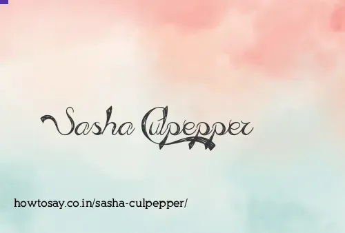 Sasha Culpepper