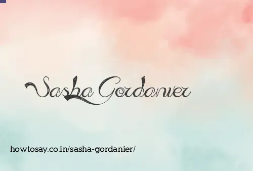 Sasha Gordanier