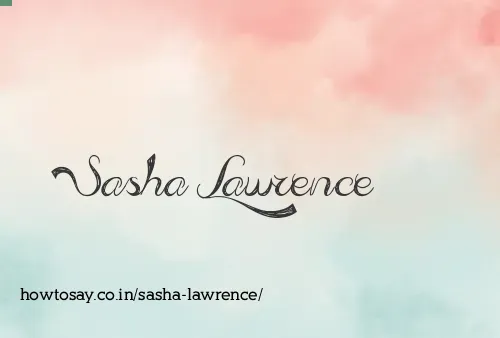 Sasha Lawrence