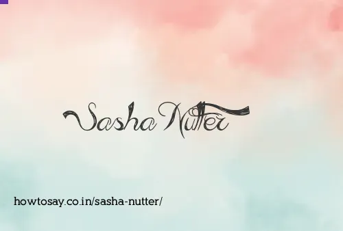 Sasha Nutter