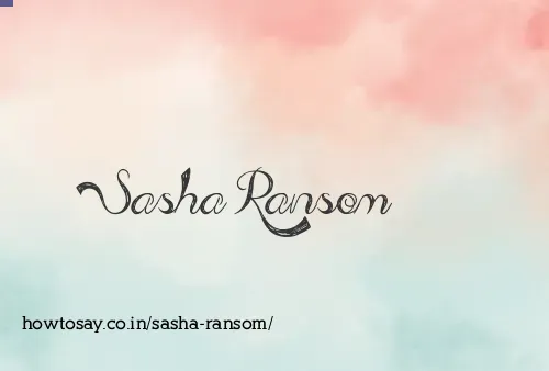 Sasha Ransom