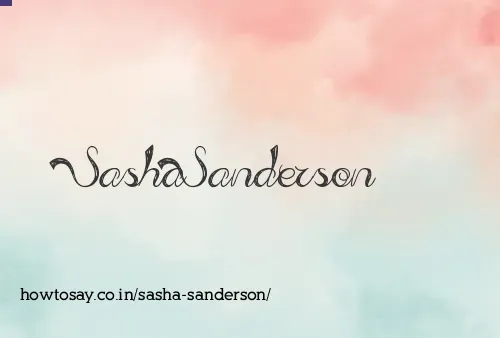 Sasha Sanderson