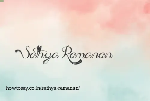 Sathya Ramanan