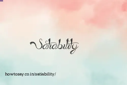 Satiability