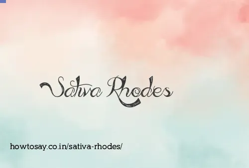 Sativa Rhodes