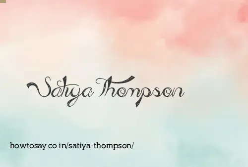Satiya Thompson