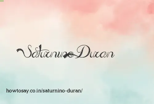 Saturnino Duran