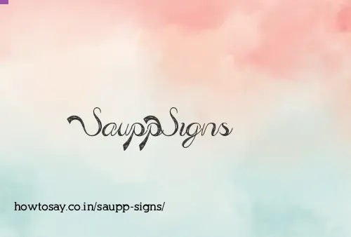 Saupp Signs