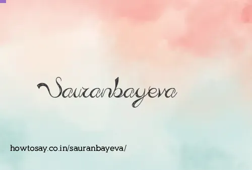 Sauranbayeva