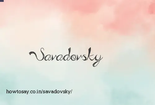 Savadovsky