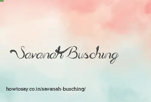 Savanah Busching