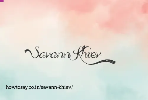 Savann Khiev