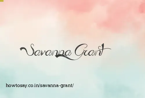 Savanna Grant