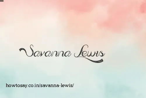 Savanna Lewis