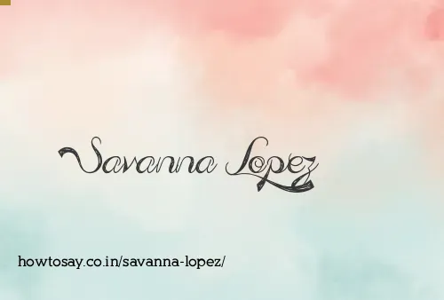 Savanna Lopez