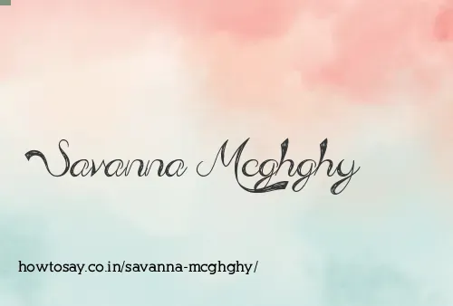 Savanna Mcghghy
