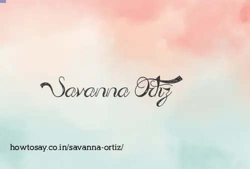 Savanna Ortiz