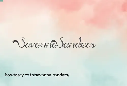 Savanna Sanders