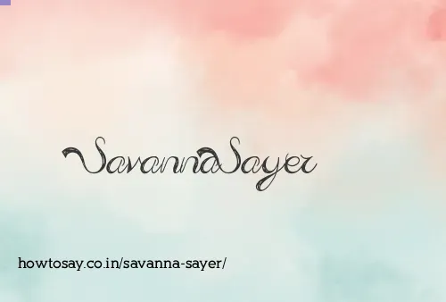 Savanna Sayer
