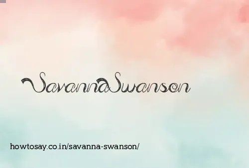 Savanna Swanson