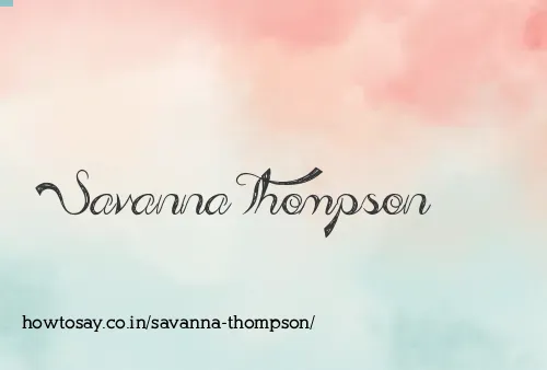 Savanna Thompson