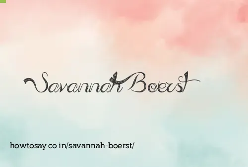 Savannah Boerst