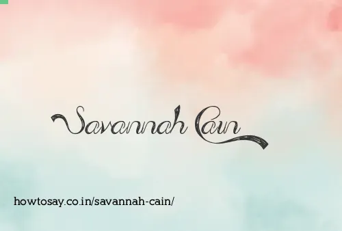 Savannah Cain