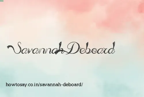 Savannah Deboard
