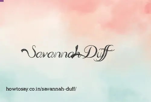 Savannah Duff