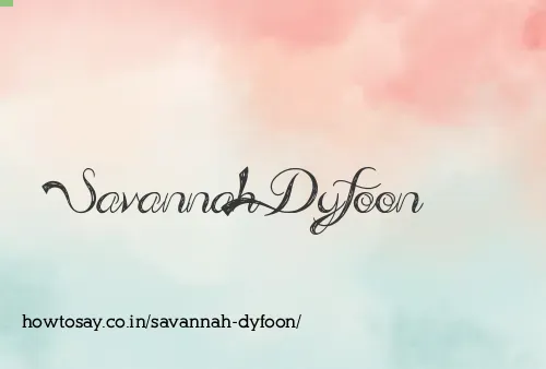 Savannah Dyfoon
