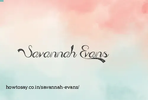Savannah Evans