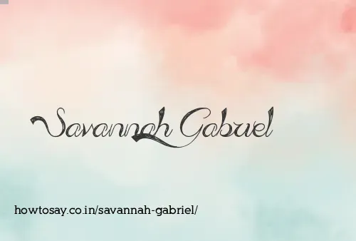 Savannah Gabriel